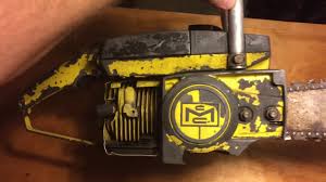 Below are rigid steel or aluminum wall mounted or double sided signs.those are baked enamel or painted and could be embossed. Mcculloch Mac 10 10 Vintage Chainsaw Youtube