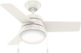 Flush mount fans reviews provided here gives the clarity about ceiling fans flush mount. Hunter 59301 Aker Indoor With Led Light With Pull Chain Control 36 Inch White Amazon Com