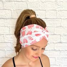 Womens Navy Floral Headband, Flower Headband, Retro Hair Accessories Women,  Wide Headband, Nurse Gift Idea, Soft Stretchy Headband