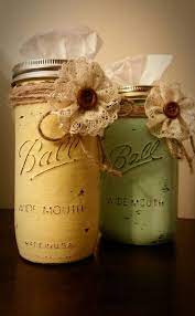 D I Y Mason Jar Kleenex Holder Mason Jar Crafts Diy Mason Jar Crafts Mason Jar Art