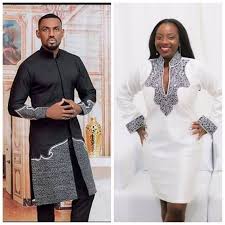 Black And White Traditional Wedding Attire Matching Modern Couple Wedding Kaftan Best White African Dress Sale African Wedding Attire African Traditional Wedding Dress African Dress