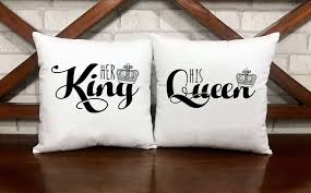 Her King And His Queen Pillow Cases Val 29 30 Pillows Pillow Cases Couple Pillowcase