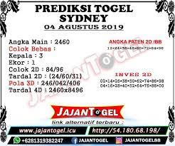 Prediksi Angka Jitu Sydney 04 Agustus 2019 Sydney Singapura 24 Juli