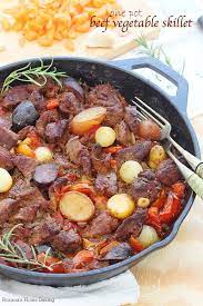 One Pot Beef Vegetable Skillet Recipe Recipe Recipes One Pot Meals Food