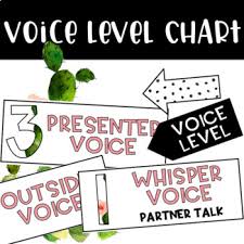 Voice Level Chart Cactus Succulent Decor