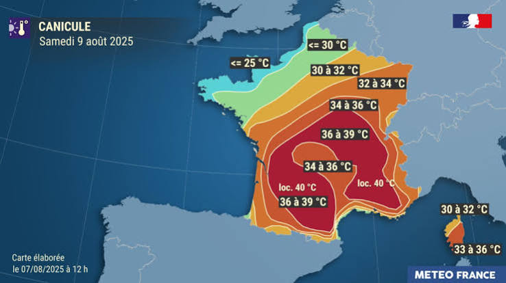 Meteo Francia, seconda grande ondata di caldo al sud: 11 Dipartimenti in allerta arancione