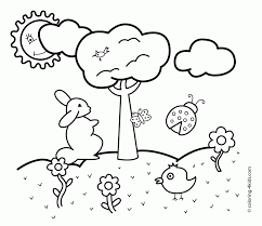 Even though coloring page is fun, it won't be inappropriate to fill it up with meaning. Printable Spring Coloring Pages Kindergarten Coloring Home