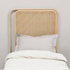 Wicker / rattan tiya panel headboard. Passage Right Single Rattan Headboard By Emilie Ceriez
