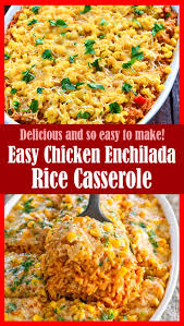 I'd like to add mushrooms and leftover chicken that is already precooked. Easy Chicken Enchilada Rice Casserole Tasty Food Recipes