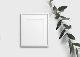 Frame Mockup 474 White Portrait Frame Mockup Styled Thin Frame Mock Up A4 Wall Art Display Psd Smart Object Filtergrade Portrait Frame Frame Mockups Free Photo Frames