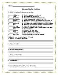 Stars Matching And Word Search Education Middle School Elementary Science Teacher Lessons