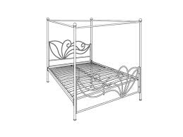 Lit baldaquin fer forgé blanc. Lit A Baldaquin Imperatrice 160x200cm Metal Facon Fer Forge