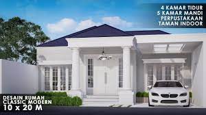 Tetapi, buat menetapkan rancangan rumah yang sesuai dengan keinginan akan menjadi sulit kalau tidak memiliki gambaran untuk gambar desain interior rumah classic. Desain Rumah Classic Modern 1 Lantai Di Lahan 10 X 20 Meter Youtube