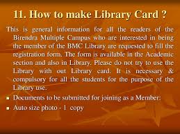 1 heavy card stock library card pocket (most local libraries are willing to donate one or two). User S Orientation Programme Ppt Download