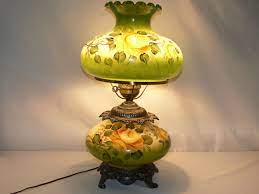 This is a beautiful pair of matching vintage etched glass hurricane lamps. Find Everything But The Ordinary Vintage Hurricane Lamps Hurricane Lamps Victorian Lamps