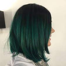 40 Vivid Ideas For Black Ombre Hair Hair Styles Black Hair Ombre Dark Green Hair