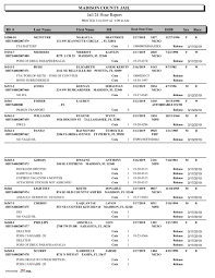 Jail Booking Report For March 18 2019 Jail County Jail Madison County