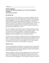 The supreme court has not stated that doctors cannot be prosecuted for medical negligence. Doc Medical Negligence Piyanie Soyza Case Sri Lanka Ashelie Shirohana Moderagamage Academia Edu