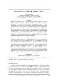 Check spelling or type a new query. Pdf Mata Pelajaran Sejarah Sma Di Kurikulum 2013