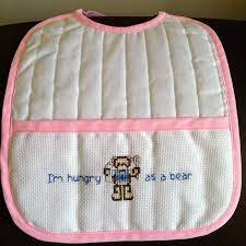 Handmade Accessories Beary Cute Counted Cross Stitch Baby Bib Poshmark