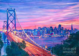 In a world of digital printers and machines hand painting has lost its market share, but it. San Francisco Nights Painting By David Lloyd Glover