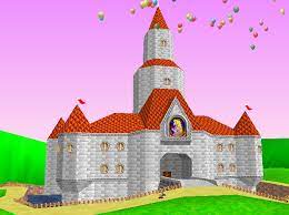 Print Frame Peach S Castle Sm64 Castle Princess Peach Super Mario Peach