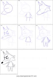 How To Draw Dobie From Animal Crossing Printable Drawing Sheet By Drawingtutorials101 Com Animal Crossing Drawing Sheet Drawings