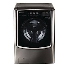 Lg Signature 5 8 Cu Ft He Mega Capacity Smart Front Load Washer With Turbowash Steam In Black Stainless Steel Energy Star Wm9500hka The Home Depot