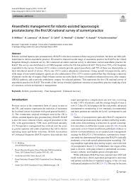 Anaesthetic management for robotic-assisted laparoscopic prostatectomy: the  first UK national survey of current practice
