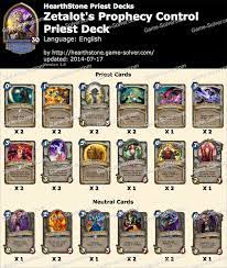 Unfortunately, you don't have a whole lot of options if you're looking outside of the shadow priest archetype. Zetalot Prophecy Control Priest Deck