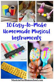 10 Easy To Make Homemade Musical Instruments Music In Our Homeschool In 2020 Homemade Musical Instruments Homemade Instruments Homeschool Music