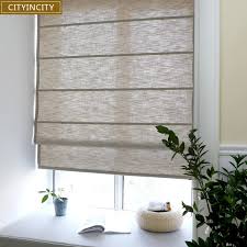 Choose from a straight hem, tulip, a balloon hem or choose custom roman shades. Cityincity Solid Faux Linen Curtain Roman Blind For Living Room Half Blackout Roman Blinds Roller For Kitchen Window Customized Curtains Roman Curtains Roman Blindsroman Blinds Aliexpress