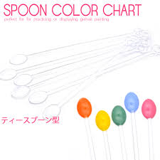 in spoon type color chart clear approximately 100 motoiri teaspoon shape nail color chart gel nail art sample