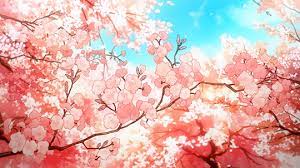 It's where your interests connect you with your people. Anime Cherry Blossom Aesthetic Wallpaper