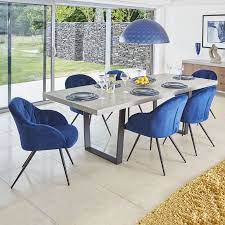 We did not find results for: Levante Concrete Effect 180cm Extending Dining Table 6 Elson Blue Velvet Chairs