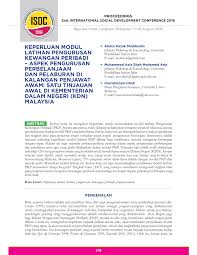 Check spelling or type a new query. Pdf Keperluan Modul Latihan Pengurusan Kewangan Peribadi Aspek Pengurusan Perbelanjaan Dan Pelaburan Di Kalangan Penjawat Awam Satu Tinjauan Awal Di Kementerian Dalam Negeri Kdn Malaysia