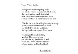 Those Winter Sundays By Robert Hayden Poems Words Verses