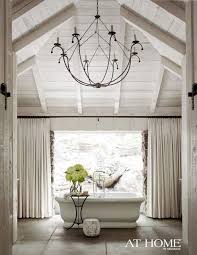 Ceiling Chandelier Bathroom Vaulted Ceiling With Exposed Beams Home Decor And Interior Decorating Ideas Lakehouse Decor Modern Lake House Lakeside Lodge