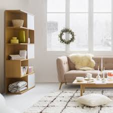 Ivy Bibliotheque Haute En Chene A Portes Coulissantes Blanches Mobilier De Salon Decoration Maison Porte Coulissante