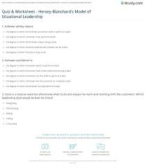 This is a shame because, with a little study, humility. Quiz Worksheet Hersey Blanchard S Model Of Situational Leadership Study Com