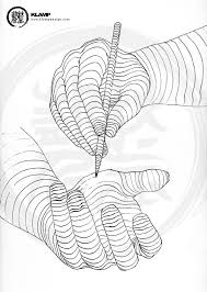 Contour Hands Contour Line Art Contour Line Drawing Cross Contour Line Drawing