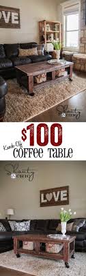 You can make a really new and fantastic coffee table just by following this pottery barn inspired coffee table. Love This Diy Pottery Barn Knock Off Coffee Table Cheap Too Www Shanty 2 Chic Com Home Diy Home Coffee Table