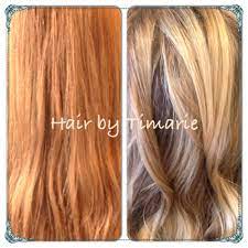 Color Correction She Was A Level 6 And 8 Red Blonde I Used Wella A 6 With 10 Vol And Balayage Highlights With Blondore Multi Powder With 30 Vol For 25 Min T