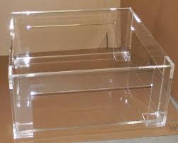 Handcrafted acrylic and glass table. Hand Made Coffee Table With Shelf Lucite Acrylic Handcrafted Piece Custom Sizing Welcome By Custom Acrylic Lucite Creations By Matthew James Custommade Com
