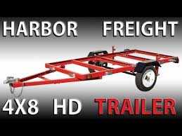 This is the inexpensive folding 4'x8' haulmaster 1200 lb flatbed trailer (deck not included) that goes for about $300 at harbor freight. Pin By Dwroberts On Camping Supplies In 2021 Harbor Freight Folding Trailer Utility Trailer Trailer
