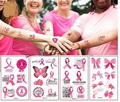 Choose from breast cancer ribbon stock illustrations from istock. Ugyduky Pink Ribbon Tattoos Breast Cancer Awareness Temporary Tattoos Breast Cancer Awareness Party Favors Gifts Supplies 10 Sheets Wantitall