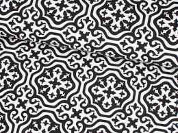 Tablett shabby mit ornament und metallhenkeln. Fiebmatz Baumwollstoff Ornamente Marokko Schwarz Weiss