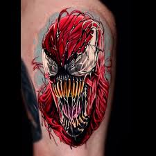 Carnage Tattoo By Jeremy Brown Tattoos Marvel Tattoos Movie Character Tattoos
