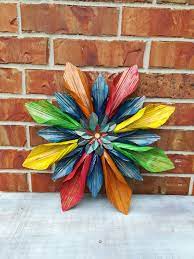 Rainbow Metal Decor Metal Flower Wall Art Floral Metal Wall Art Flower Wall Art
