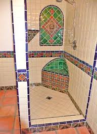 Bathroom Using Mexican Tiles By Kristiblackdesigns Com Spanish Style Homes Spanish Style Decor Mexican Style Homes